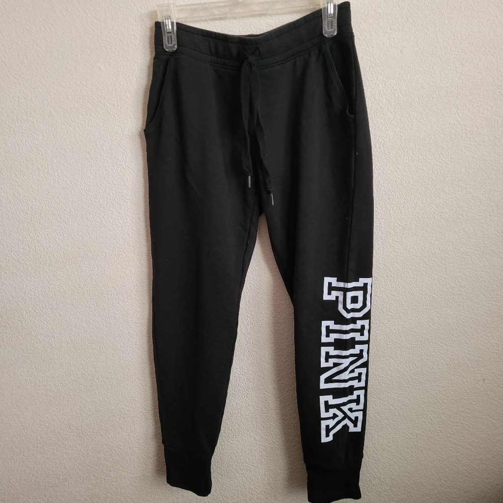 VS PINK black joggers